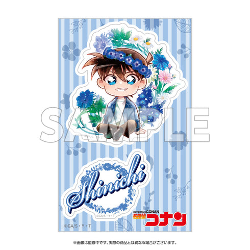 『名探偵コナン』クリアステッカー デフォルメ 花冠-flow in the wind-(新一)【202512再販】