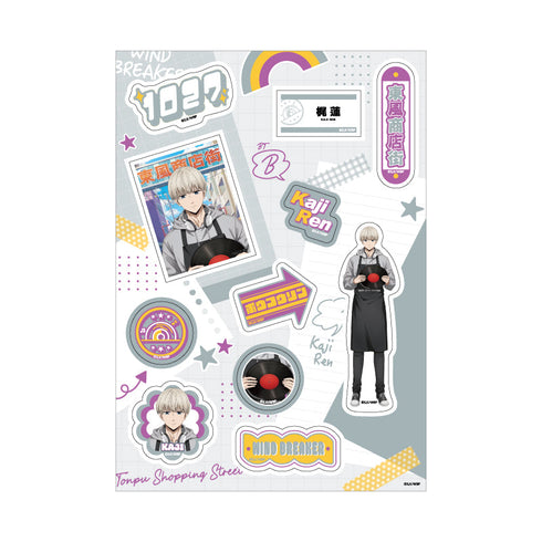 『WINDBREAKER』WIND BREAKER ステッカーシート 商店街のお手伝い (梶 蓮)