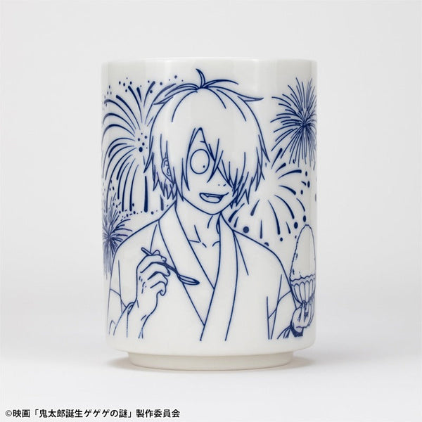 『鬼太郎誕生 ゲゲゲの謎』描き下ろし湯のみ 鬼太郎の父&水木 お祭り ver.