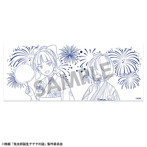 『鬼太郎誕生 ゲゲゲの謎』描き下ろし湯のみ 鬼太郎&目玉おやじ&ねこ娘 お祭り ver.