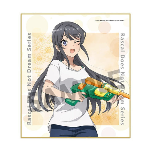 『青春ブタ野郎シリーズ』描き下ろしミニ色紙 桜島麻衣の夏休み 水遊び ver.