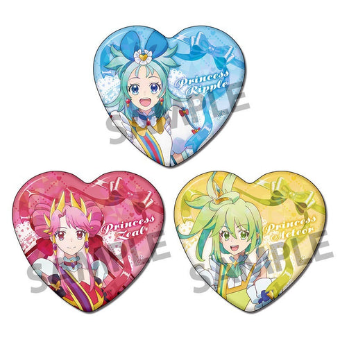 『プリンセッション・オーケストラ』ホログラムハート型缶バッジセット