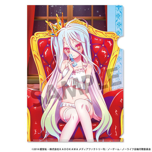 『ノーゲーム・ノーライフ』描き下ろしクリアファイル 白 ナイトウェア ver.
