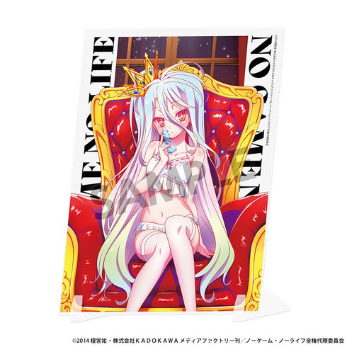 『ノーゲーム・ノーライフ』描き下ろしビジュアルアクリルプレート 白 ナイトウェア ver.