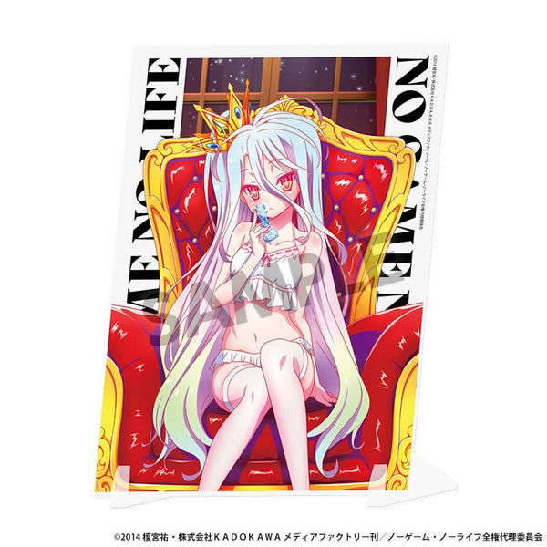 『ノーゲーム・ノーライフ』描き下ろしビジュアルアクリルプレート 白 ナイトウェア ver.
