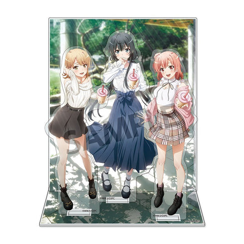 『やはり俺の青春ラブコメはまちがっている。完』背景付き描き下ろしアクリルスタンド 雪乃&結衣&いろは 公園デート ver.