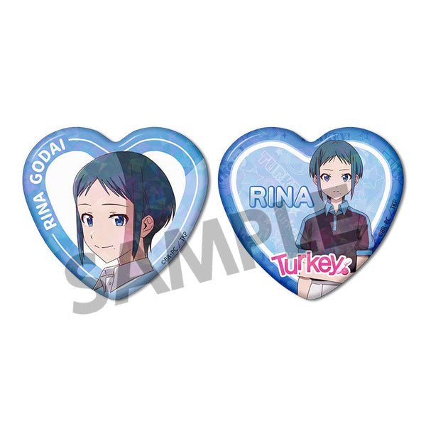 『Turkey!』ホログラムハート型缶バッジセット 五代利奈