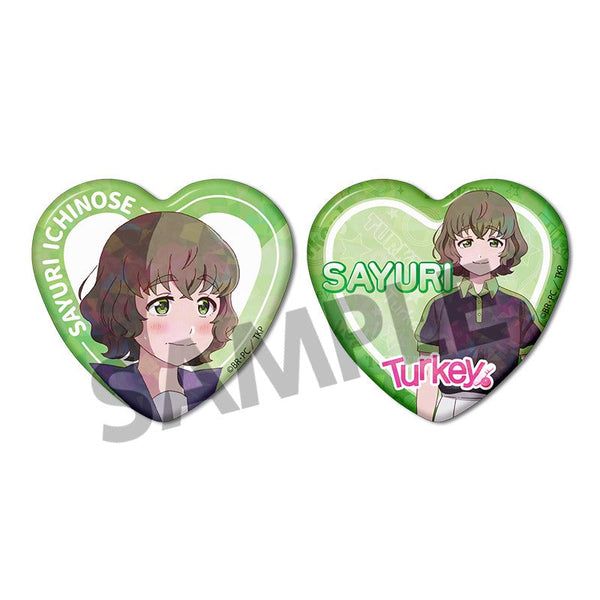 『Turkey!』ホログラムハート型缶バッジセット 一ノ瀬さゆり