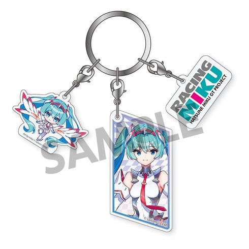 『初音ミク レーシングミク』SPA 2025 キービジュアル1 Ver. 3連アクリルキーホルダー