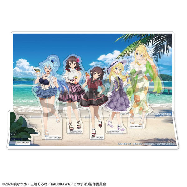 《為這美好的世界獻上祝福!》附背景全新繪製壓克力立牌 度假版