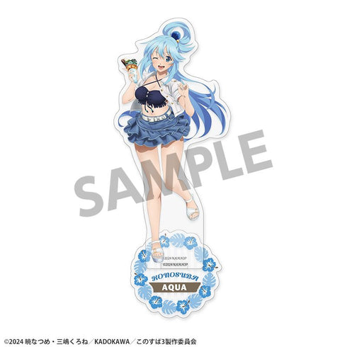 《为这美好的世界献上祝福!》全新绘制亚克力立牌 艾尔莎 度假版