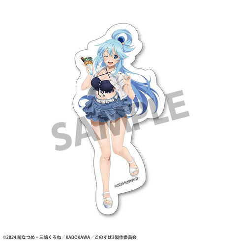 《為這美好的世界獻上祝福!》全新繪製鏤空貼紙 艾克婭 度假版