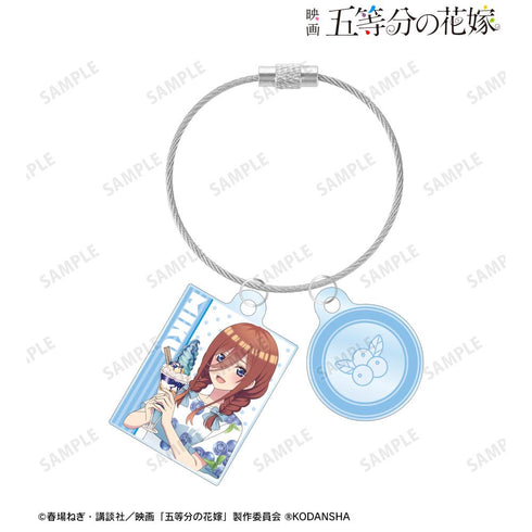 『五等分の花嫁』描き下ろしイラスト 中野三玖 フルーツワンピースver. 2連ワイヤーアクリルキーホルダー【202501再販】