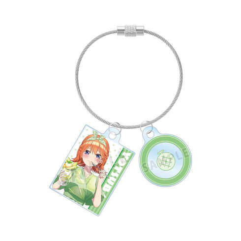 『五等分の花嫁』描き下ろしイラスト 中野四葉 フルーツワンピースver. 2連ワイヤーアクリルキーホルダー【202501再販】