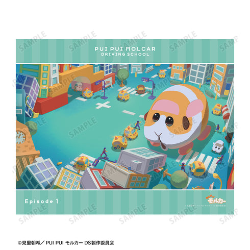 『PUI PUI モルカー DRIVING SCHOOL』「ビル倒しちゃった!」 キャンバスボード