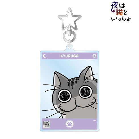 『夜は猫といっしょ』キュルガ フォトフレーム風BIGアクリルキーホルダー【202506再販】