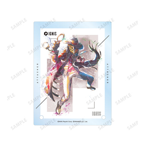 "#Compass: Battle Analysis System" Ignis Will Wisp Ani-Art aqua label A6 Acrylic Panel