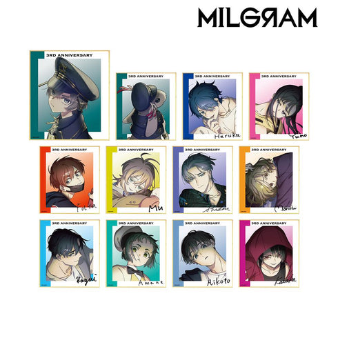 『MILGRAM -ミルグラム-』描き下ろしイラスト 3rd Anniversary ver. トレーディングミニ色紙(単位/BOX)【202510再販】