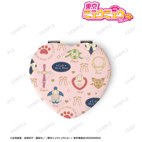 『東京ミュウミュウ にゅ〜♡』ハート型折りたたみミラー (ピンク)