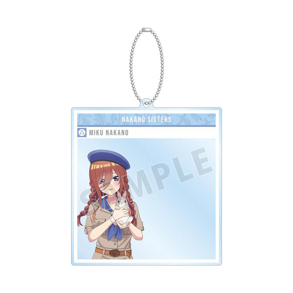 『五等分の花嫁』東武動物公園コラボ 描き下ろしイラスト 中野三玖 サファリルックver. SNS風BIGアクリルキーホルダー【202501再販】