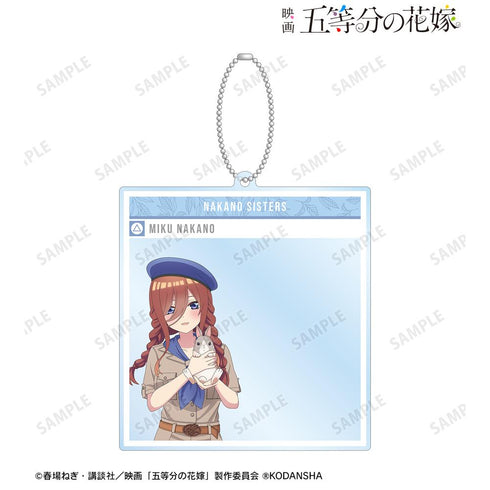 『五等分の花嫁』東武動物公園コラボ 描き下ろしイラスト 中野三玖 サファリルックver. SNS風BIGアクリルキーホルダー【202501再販】