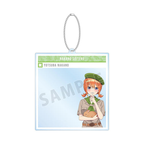 『五等分の花嫁』東武動物公園コラボ 描き下ろしイラスト 中野四葉 サファリルックver. SNS風BIGアクリルキーホルダー【202501再販】