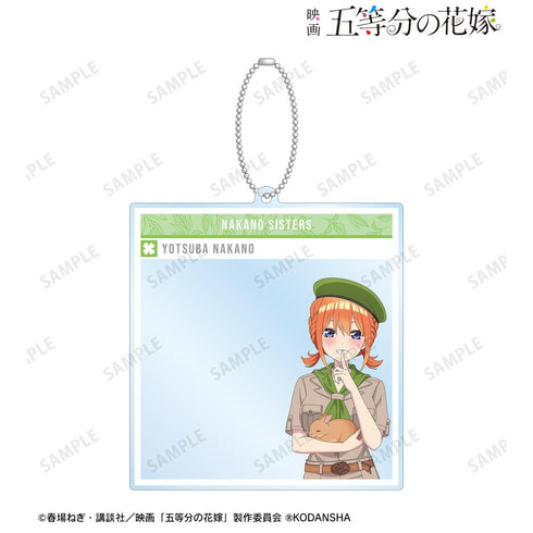 『五等分の花嫁』東武動物公園コラボ 描き下ろしイラスト 中野四葉 サファリルックver. SNS風BIGアクリルキーホルダー【202501再販】