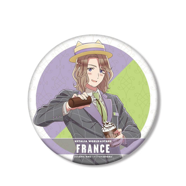 『ヘタリア World★Stars』描き下ろしイラスト フランス 遊園地ver. BIG缶バッジ【202608再販】