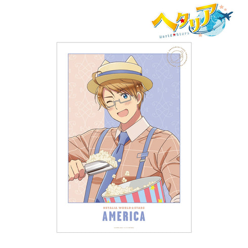 『ヘタリア World★Stars』描き下ろしイラスト アメリカ 遊園地ver. A3マット加⼯ポスター【202404再販】