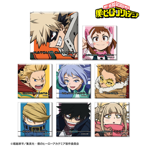 『僕のヒーローアカデミア』トレーディングスクエア⽸バッジ ver.F(全8種)BOX