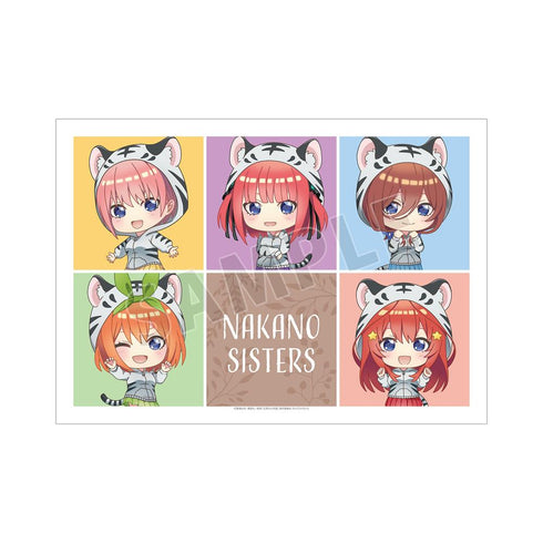 『五等分の花嫁』東武動物公園コラボ 集合 ちびキャラ A3マット加工ポスター ver.A【202501再販】