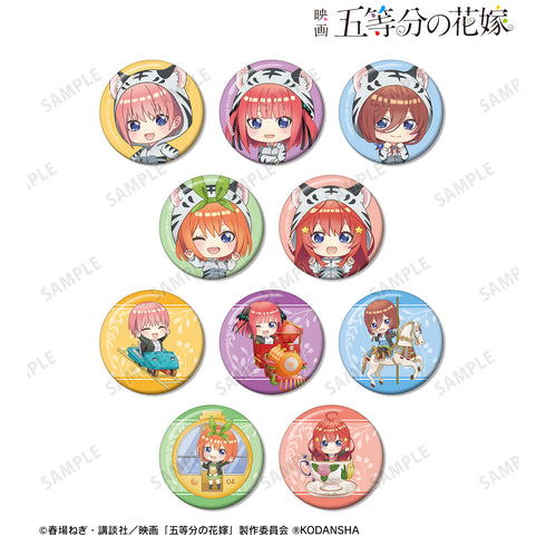 『映画 五等分の花嫁』東武動物公園コラボ トレーディング ちびキャラ ⽸バッジ BOX