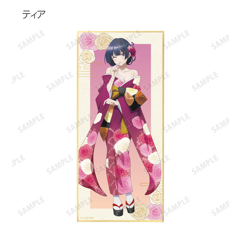 『スパイ教室』描き下ろしイラスト 花柄和装ver. トレーディングスタンド付き色紙 BOX