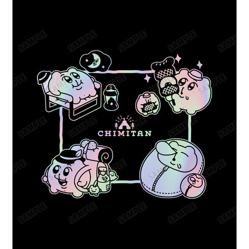 『ちみたん』集合 描き下ろしイラスト キャンプver. ホログラムTシャツ ver.A (メンズ/レディース)