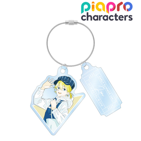 『ピアプロキャラクターズ』描き下ろしイラスト 鏡音レン 初夏のお出かけver. Art by かとうれい 2連ワイヤーアクリルキーホルダー