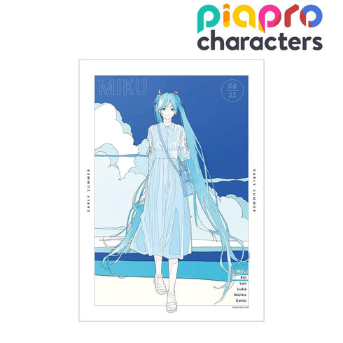 『ピアプロキャラクターズ』描き下ろしイラスト 初音ミク 初夏のお出かけver. Art by かとうれい A3マット加工ポスター【202603再販】