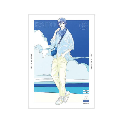 『ピアプロキャラクターズ』描き下ろしイラスト KAITO 初夏のお出かけver. Art by かとうれい A3マット加工ポスター【202603再販】