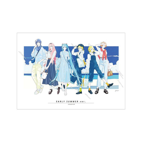 『ピアプロキャラクターズ』描き下ろしイラスト 集合 初夏のお出かけver. Art by かとうれい A3マット加工ポスター【202603再販】