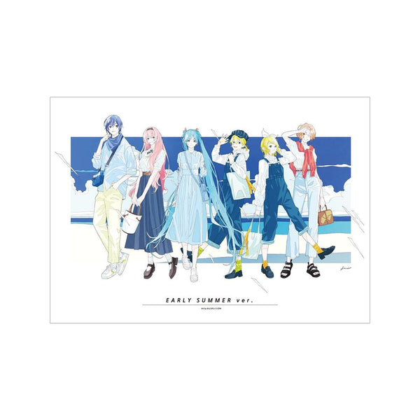 『ピアプロキャラクターズ』描き下ろしイラスト 集合 初夏のお出かけver. Art by かとうれい A3マット加工ポスター【202603再販】