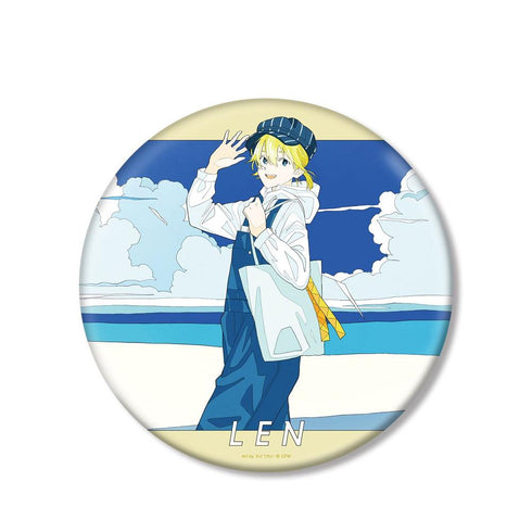 『ピアプロキャラクターズ』描き下ろしイラスト 鏡音レン 初夏のお出かけver. Art by かとうれい BIG缶バッジ【202603再販】