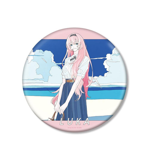 『ピアプロキャラクターズ』描き下ろしイラスト 巡音ルカ 初夏のお出かけver. Art by かとうれい BIG缶バッジ【202603再販】
