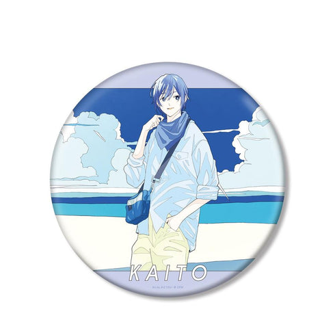 『ピアプロキャラクターズ』描き下ろしイラスト KAITO 初夏のお出かけver. Art by かとうれい BIG缶バッジ【202603再販】