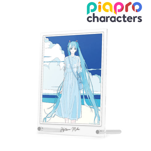 『ピアプロキャラクターズ』描き下ろしイラスト 初音ミク 初夏のお出かけver. Art by かとうれい A5アクリルパネル