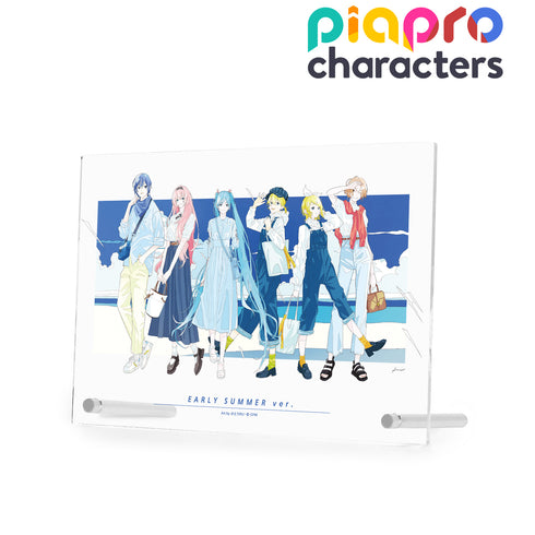 『ピアプロキャラクターズ』描き下ろしイラスト 集合 初夏のお出かけver. Art by かとうれい A5アクリルパネル