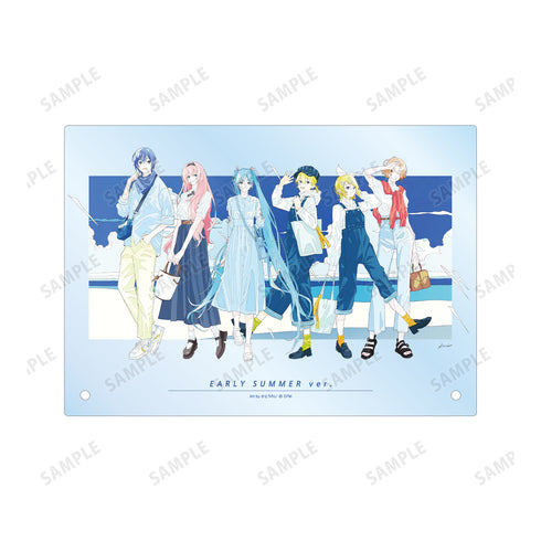 『ピアプロキャラクターズ』描き下ろしイラスト 集合 初夏のお出かけver. Art by かとうれい A5アクリルパネル