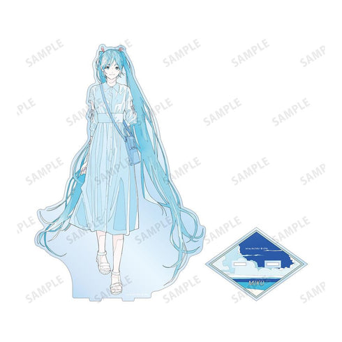 『ピアプロキャラクターズ』描き下ろしイラスト 初音ミク 初夏のお出かけver. Art by かとうれい 特大アクリルスタンド【202603再販】