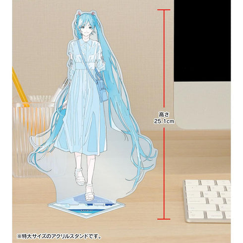 『ピアプロキャラクターズ』描き下ろしイラスト 初音ミク 初夏のお出かけver. Art by かとうれい 特大アクリルスタンド【202603再販】