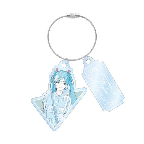 『ピアプロキャラクターズ』描き下ろしイラスト 初音ミク 初夏のお出かけver. Art by かとうれい 2連ワイヤーアクリルキーホルダー【202603再販】
