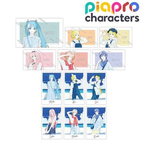 『ピアプロキャラクターズ』描き下ろしイラスト 初夏のお出かけver. Art by かとうれい トレーディングカードステッカー(全12種) BOX