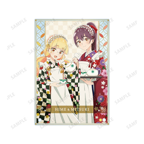 『私の百合はお仕事です!』描き下ろしイラスト 陽芽&美⽉ ⼤正⾵メイドver. A5アクリルパネル